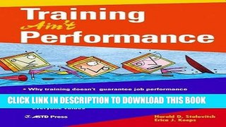 Collection Book Training Ain t Performance