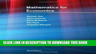 New Book Mathematics for Economics (MIT Press)