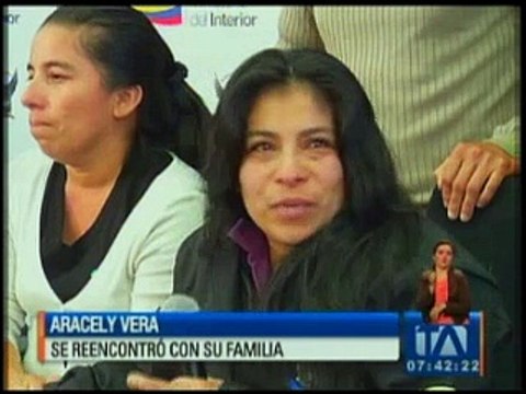 Una mujer regresó con sus familiares después de 24 años