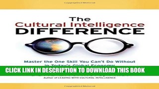 New Book The Cultural Intelligence Difference: Master the One Skill You Can t Do Without in Today