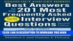 New Book Best Answers to the 201 Most Frequently Asked Interview Questions, Second Edition