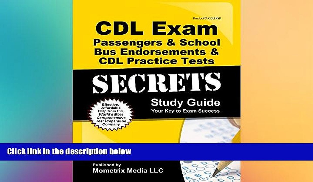 Must Have  CDL Exam Secrets - Passengers   School Bus Endorsements   CDL Practice Tests Study