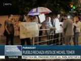 Paraguayos rechazan visita de Michel Temer