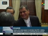 Presidente ecuatoriano se reúne con canciller chino