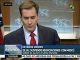 EE.UU. suspende negociaciones con Rusia sobre alto al fuego en Siria