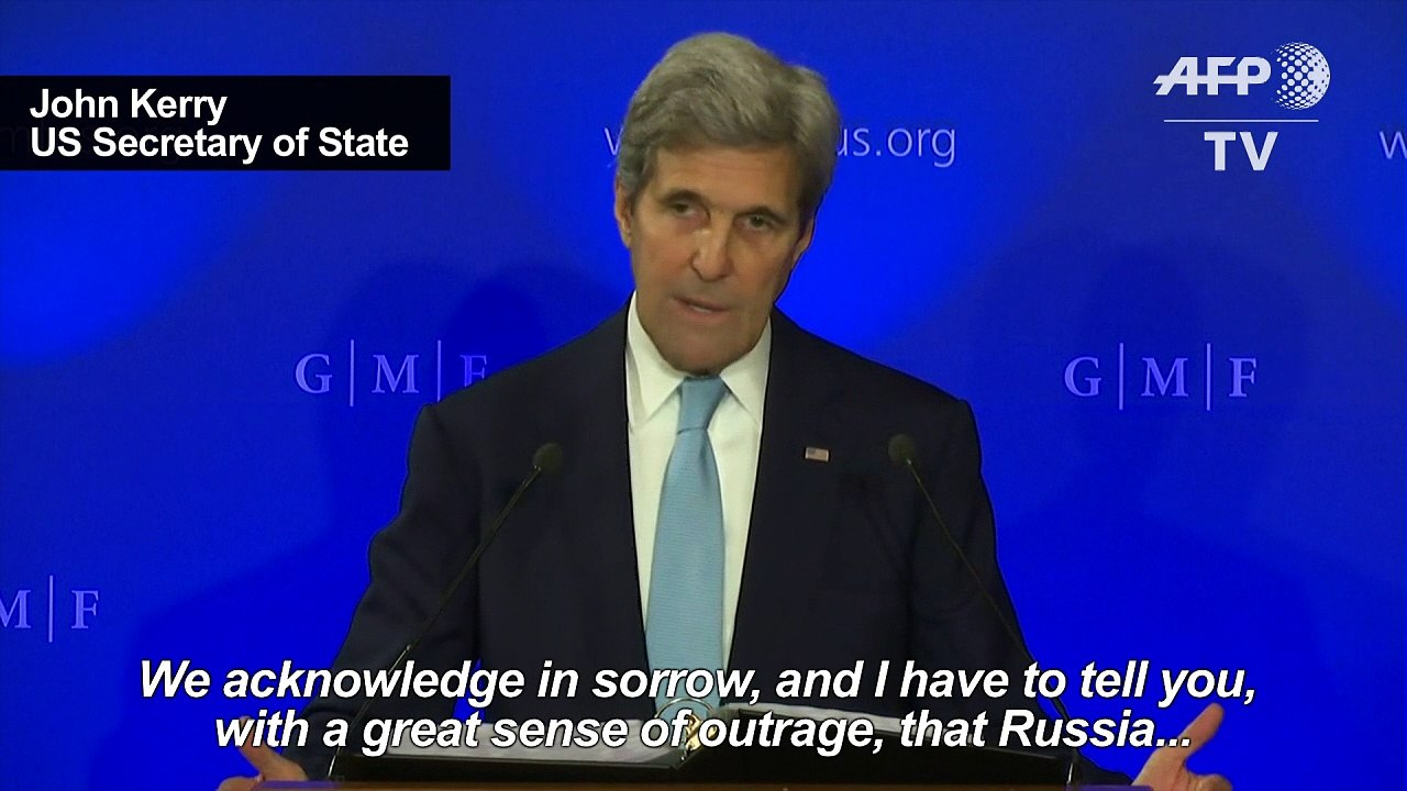 Russia and Syria have 'rejected diplomacy', says Kerry