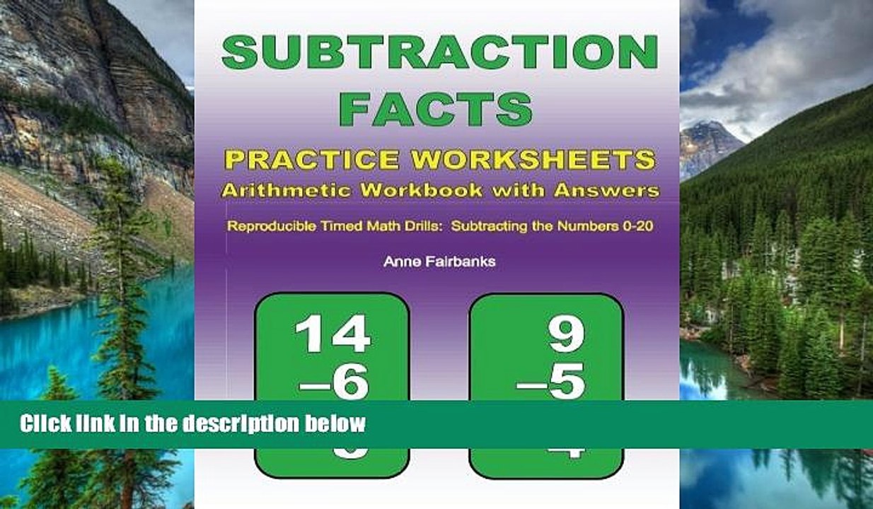 Must Have  Subtraction Facts Practice Worksheets Arithmetic Workbook with Answers: Reproducible