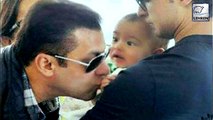 Salman Khan Kissing His Nephew Ahil Sharma