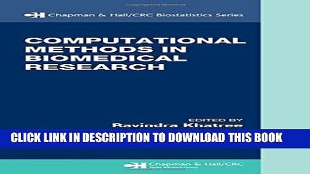 [PDF] Computational Methods in Biomedical Research (Chapman Hall/CRC Biostatistics Series)