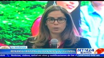 Gina Parody presenta su renuncia al Ministerio de Educación colombiano