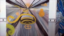 Contemporaine Tatatron ! moderne 2016 peinture Ã  l'huile sur toile en triptyque 1m50 - 1m50   _003