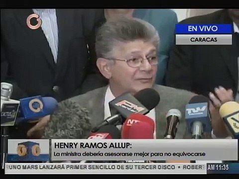 Ramos Allup explicó por qué no puede ser acusado de los delitos que denunció la Canciller