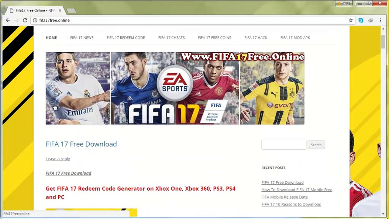 Obtenez FIFA 17 Utiliser le code Générateur sur Xbox One, Xbox 360, PS3, PS4 et PC