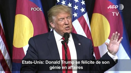 Donald Trump se félicite de son génie en affaire