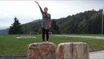 Dance in the rain - performance, Jerusalem Peace Memorial