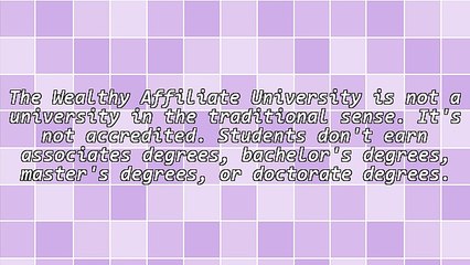 How Would You Rate The Wealthy Affiliate University?