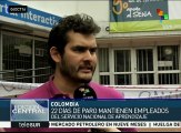 Colombia: cumplen 22 días de paro empleados del SENA