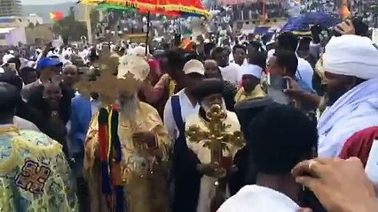 Orthodox church celebrating the finding of True cross