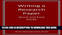 [PDF] Writing a Research Paper: Quick and Easy Guide Full Online