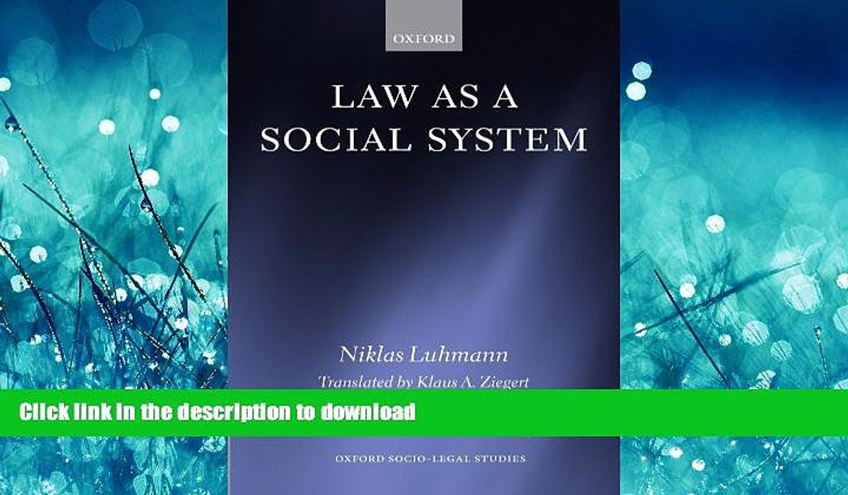 FAVORIT BOOK Law as a Social System (Oxford Socio-Legal Studies) READ EBOOK