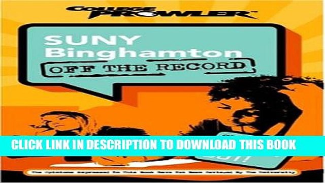 [PDF] SUNY Binghamton: Off the Record (College Prowler) (College Prowler: Suny Binghamton Off the