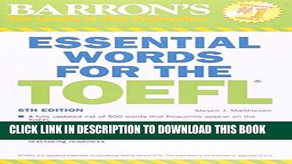 [PDF] Essential Words for the TOEFL, 6th Edition Popular Online