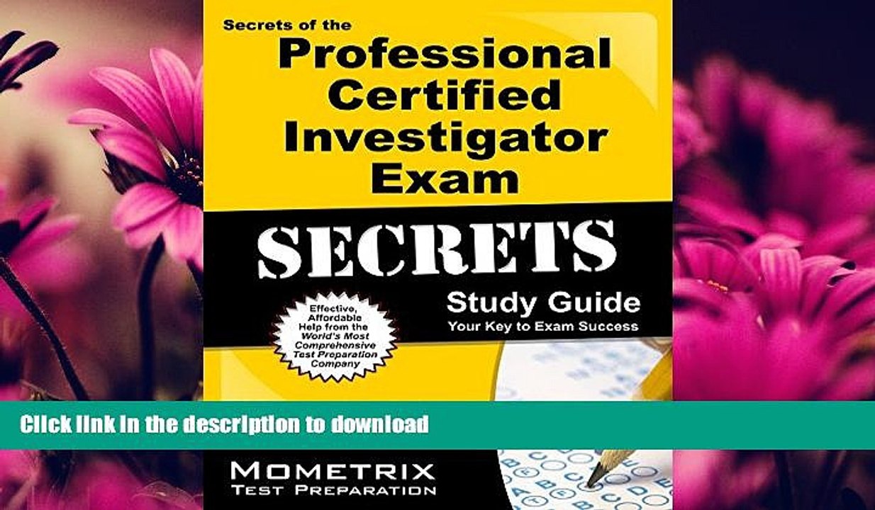 FAVORITE BOOK  Secrets of the Professional Certified Investigator Exam Study Guide: PCI Test