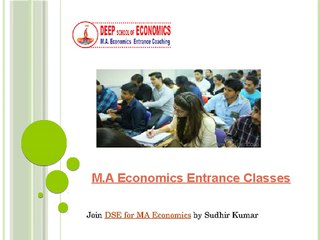 MA Economics Eentrance Classes