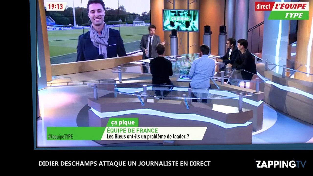 Didier Deschamps attaque un journaliste en plein direct (Vidéo)