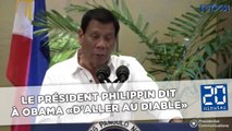 Le président philippin dit à Barack Obama «d'aller au diable»