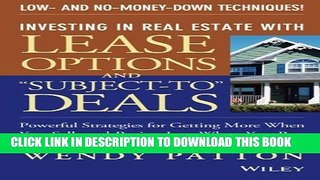 New Book Investing in Real Estate With Lease Options and 