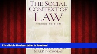 FAVORIT BOOK The Social Context of Law READ EBOOK