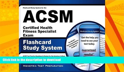 READ  Flashcard Study System for the ACSM Certified Health Fitness Specialist Exam: ACSM Test