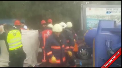 Beton mikseri devrildi: 1 ölü 5 yaralı