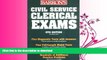 READ BOOK  Civil Service Clerical Exams (Barron s Civil Service Clerical Exams) FULL ONLINE