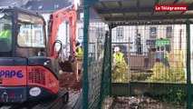 Quimper. Déconstruction de deux bâtiments pour la future gare d'échanges multimodale