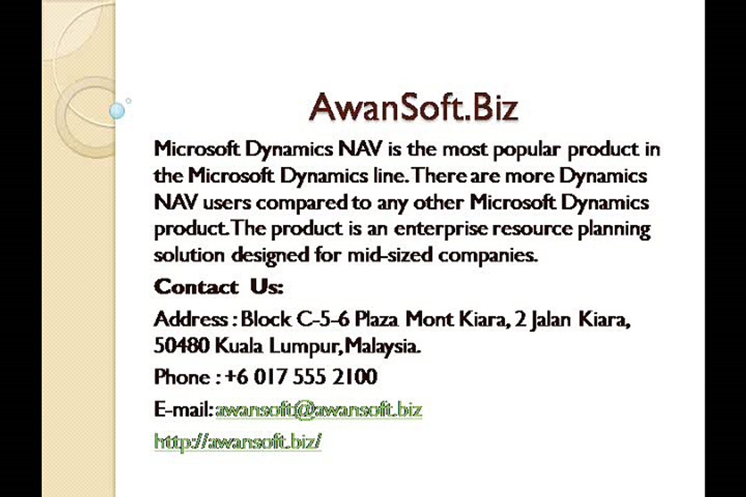 AWANSOFT.BIZ - MICROSOFT DYNAMICS CRM - AWANSOFT.BIZ
