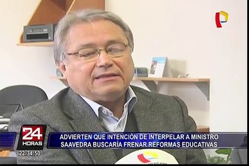 Continúa intención de interpelar a ministro Jaime Saavedra