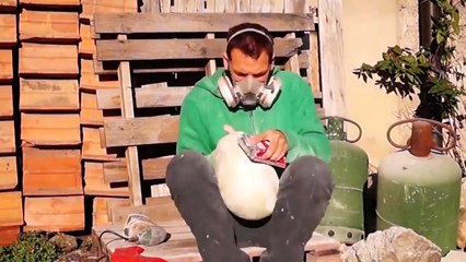 Homemade Daft Punk Helmet timelapse 300H