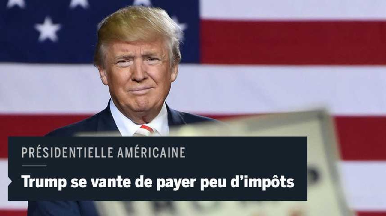 Donald Trump se vante de payer un minimum d'impôts