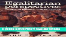 [PDF] Egalitarian Perspectives: Essays in Philosophical Economics Full Collection