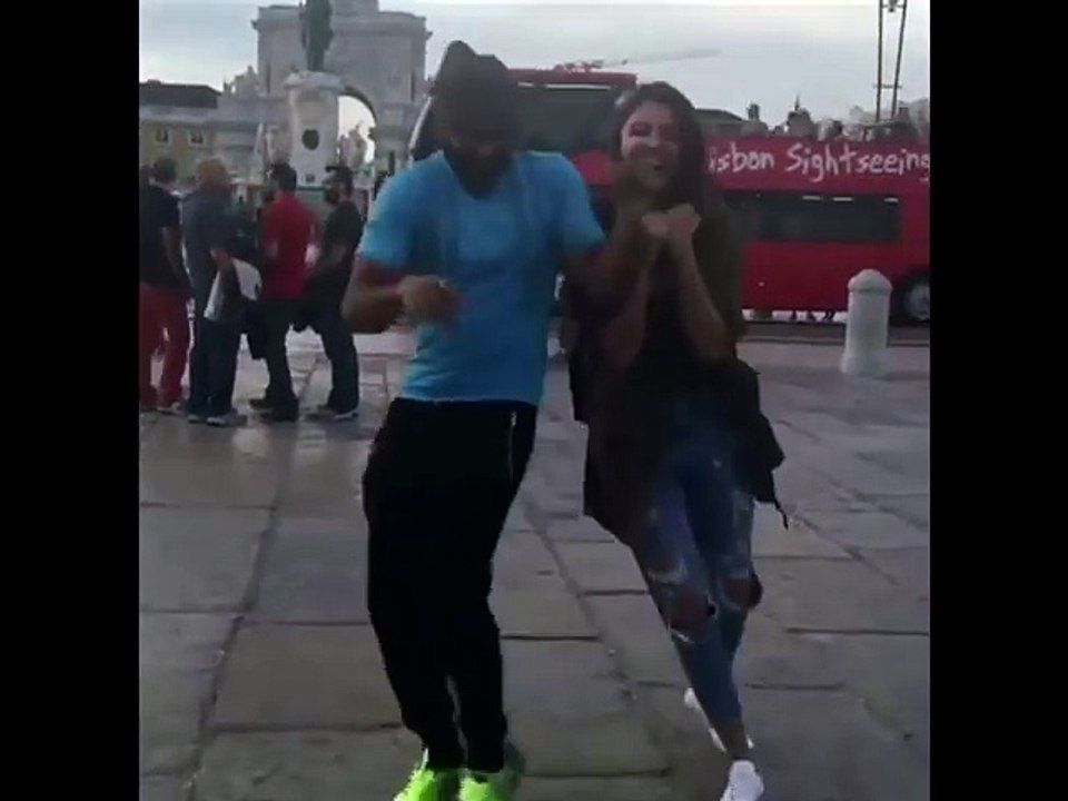 Anushka Sharma Amazing Dancing Skills On The Streets Of Lisbon During The Shoot - The Ring Movie