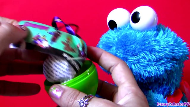 Cookie Monster Eating Kinder Surprise Eggs Angry Birds CARS Monsters University Disney Pixar