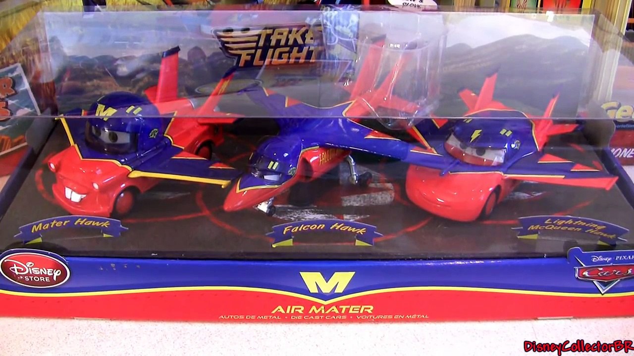 Air Mater 3-pack Disney store Falcon Hawk Disney Planes Lightning Hawk Mcqueen + Mater Hawk