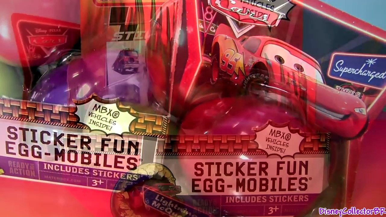 Cars 2 Surprise Eggs Holiday Edition Easter Eggs Matchbox Diecast Sally Lightning McQueen
