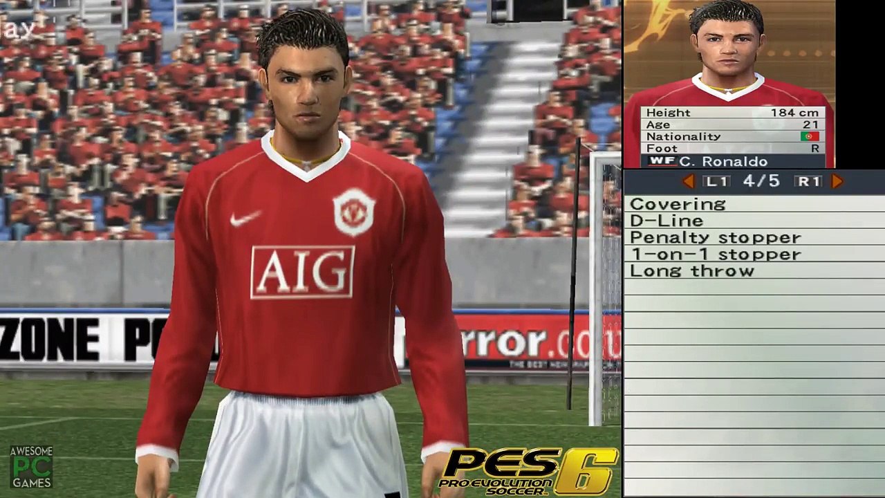 Cristiano Ronaldo from PES 3 to PES 2017