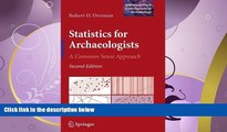 Online eBook Statistics for Archaeologists: A Common Sense Approach (Interdisciplinary