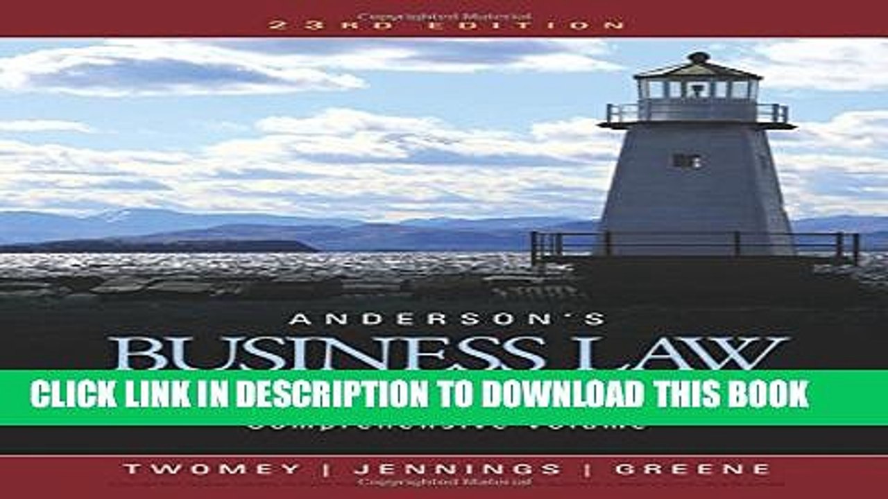 [PDF] Anderson s Business Law and the Legal Environment, Comprehensive Volume Popular Collection