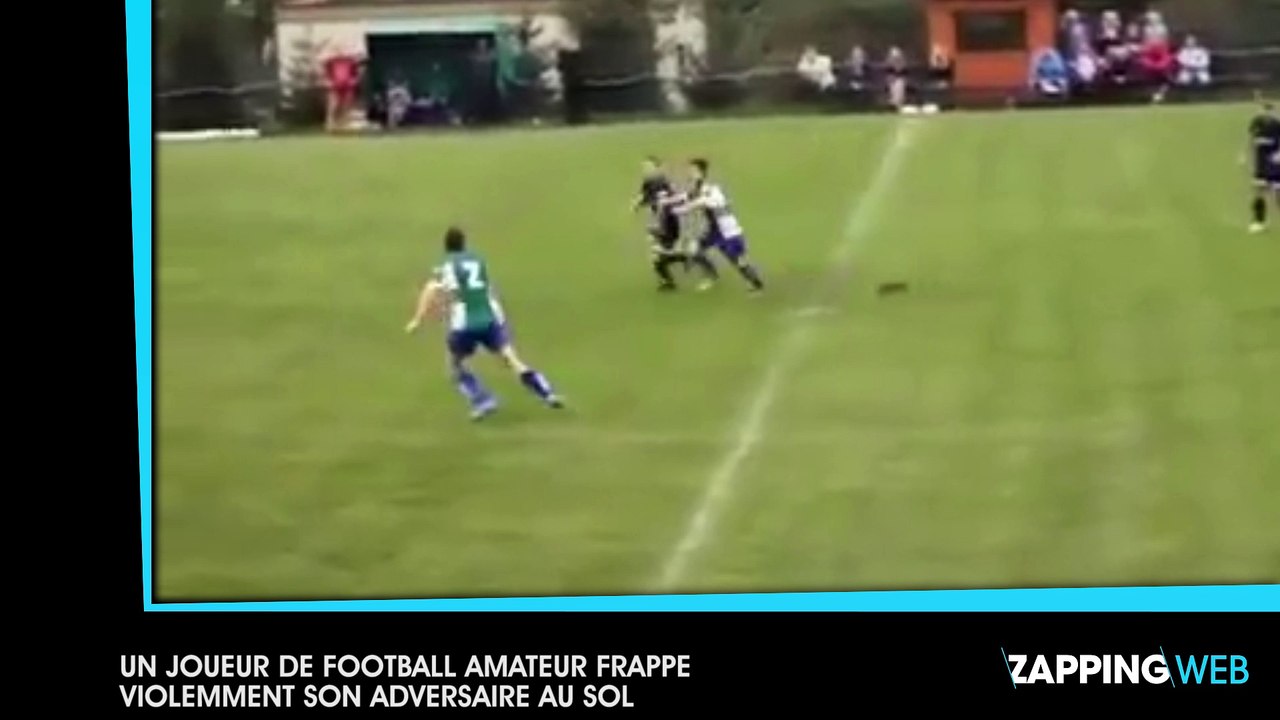 Un joueur de football amateur frappe violemment un adversaire au sol (vidéo)