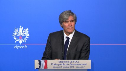 Compte rendu du Conseil des ministres du 5 octobre 2016